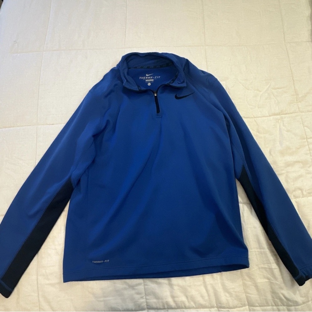 Nike Men's Performance Blue and Black Jacket